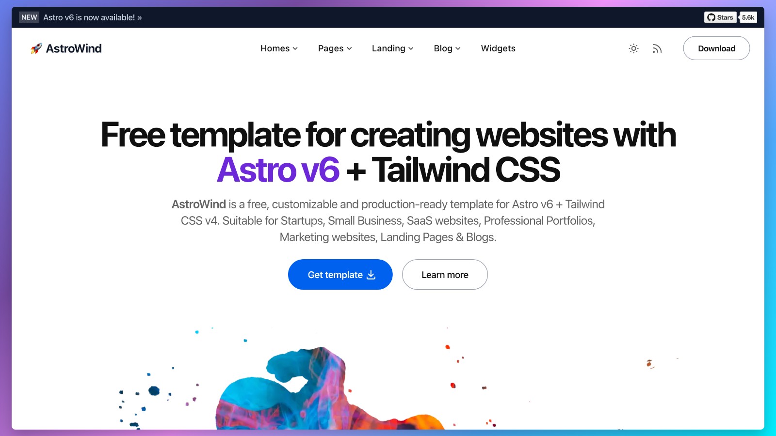AstroJS Astrowind Multi-Purpose Template
