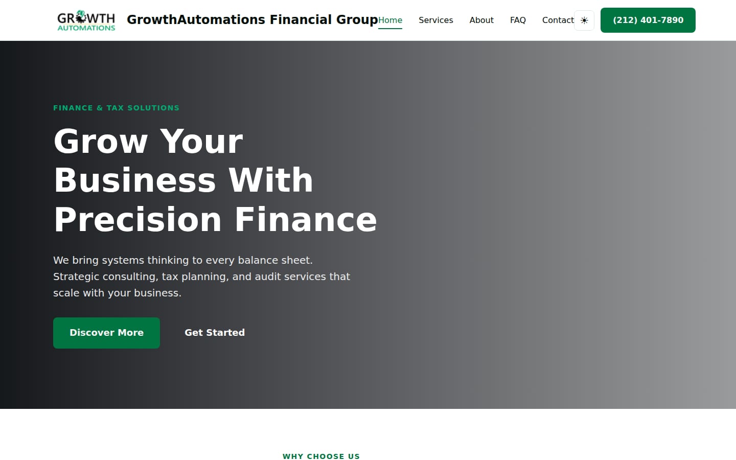 AstroJs Finance Template light mode preview 1